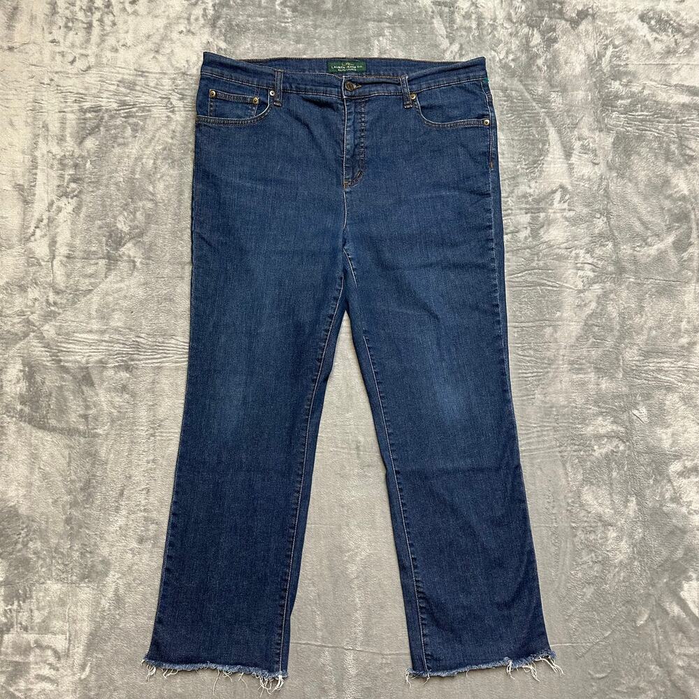 Lauren Jeans Co. Straight Jeans‎ Women's Size 16 Blue Denim